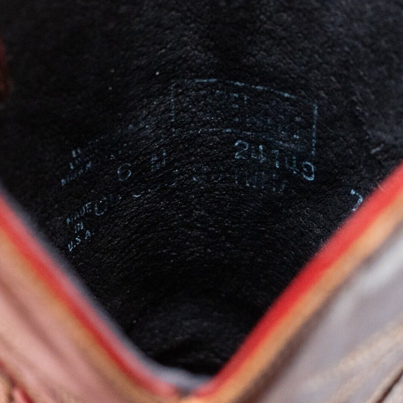 WOMENS VTG CODE WEST BRN BLK RED LEATHER WINGTIP COWBOY WESTERN BOOTS 6 M - Picture 6 of 7